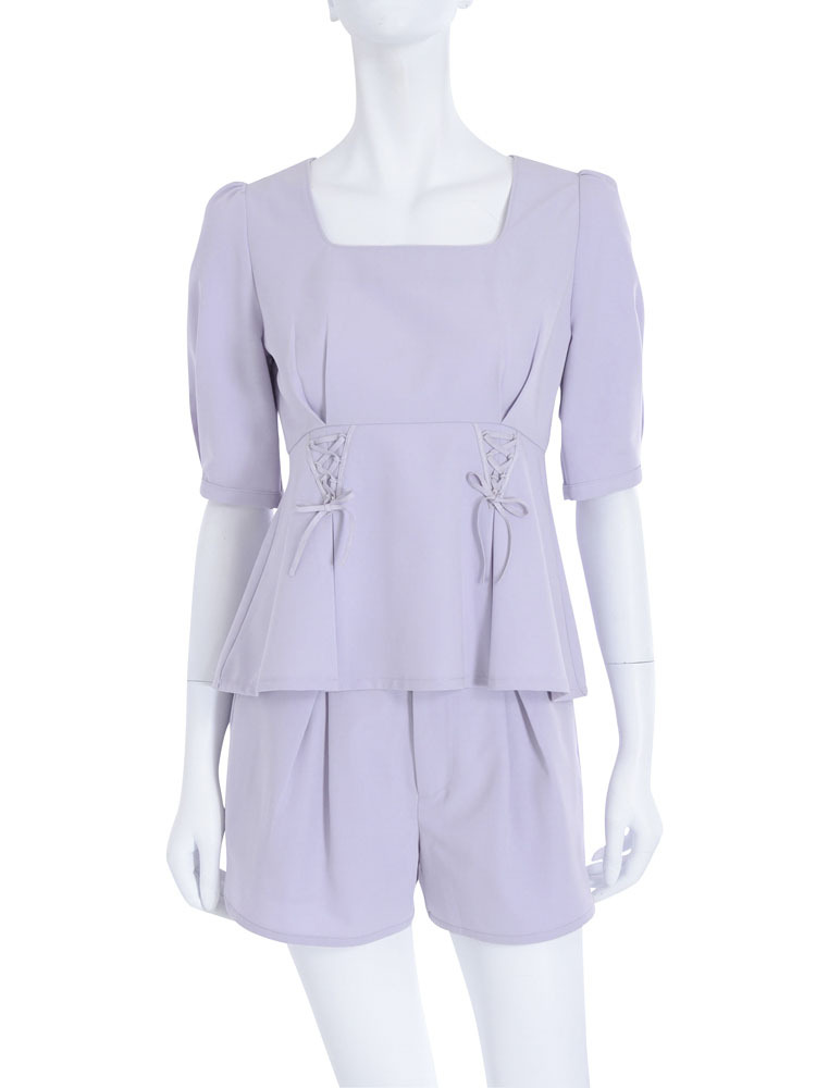 EATME レースアップタックプリーツset up