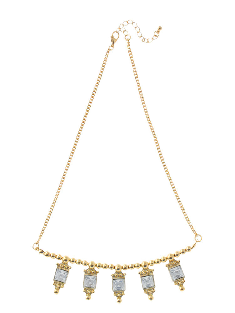 スクエアカラーネックレス