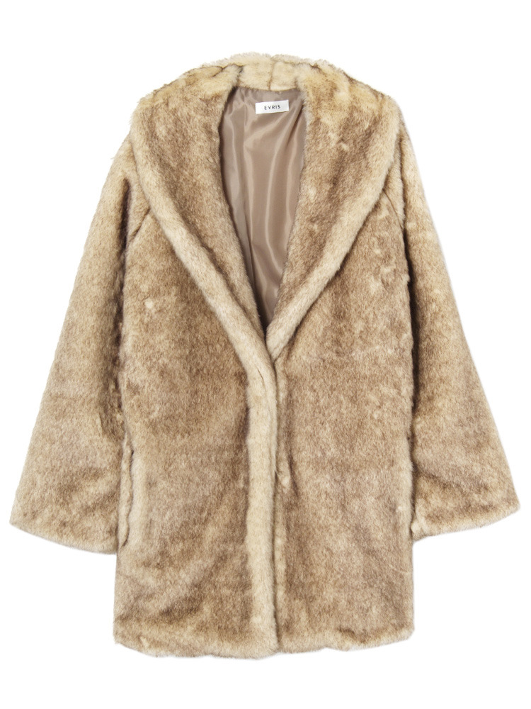 EVRIS ビッグショールロングコート