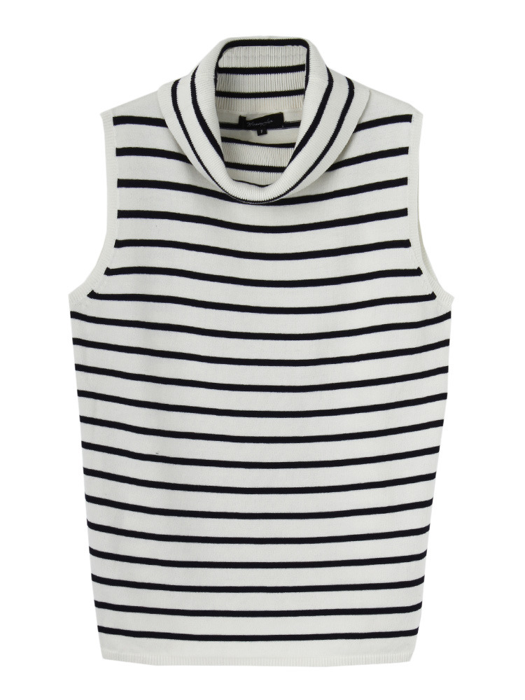 MERCURYDUO【LUX】 ノースリーブオフタートルニット