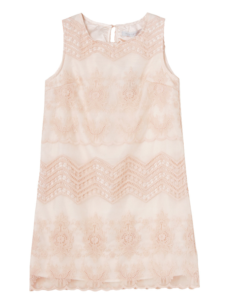 MERCURYDUO オーガン×レースAラインワンピース