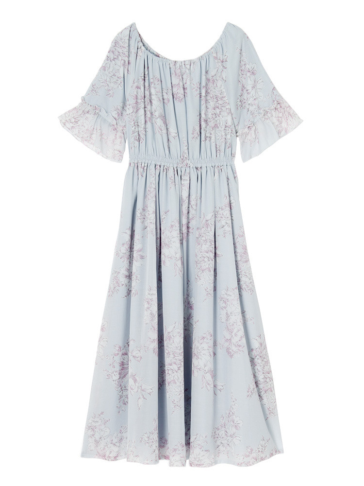 【吉川ひなのさん着用】MERCURYDUO ミディアムフラワーロングワンピース