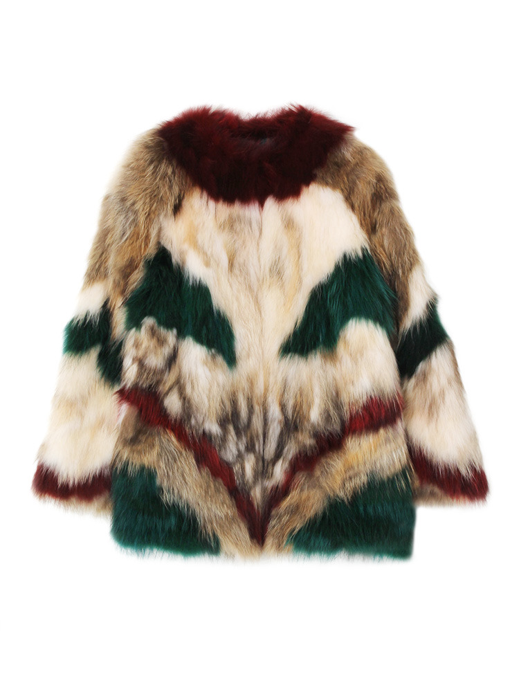 MURUA マルチカラーMIXファーコート