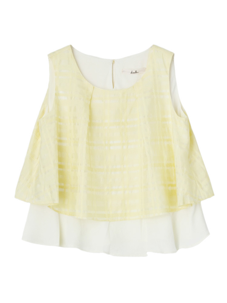 dazzlin シアーチェックブラウス