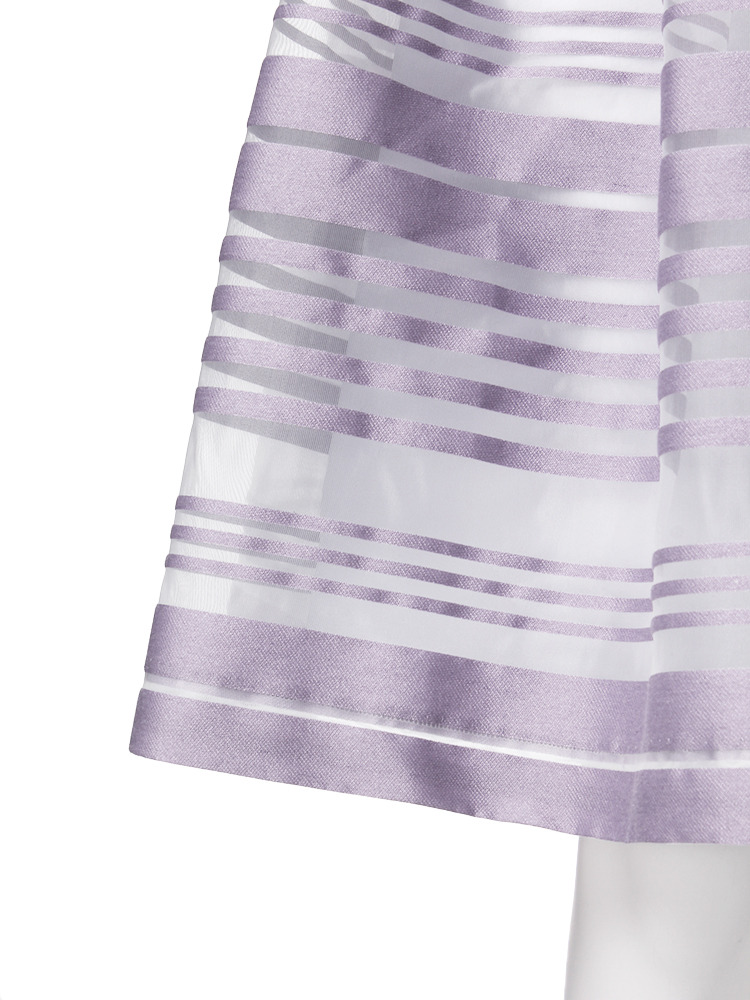 dazzlin シアーボーダーフレアスカート