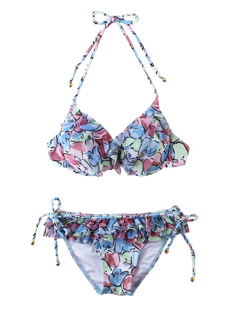 dazzlin【goods】チューリップ柄フリルビキニ