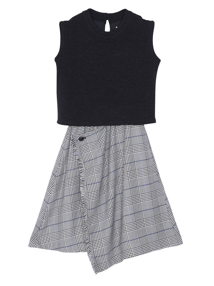 dazzlin ラップスカートコンビワンピース