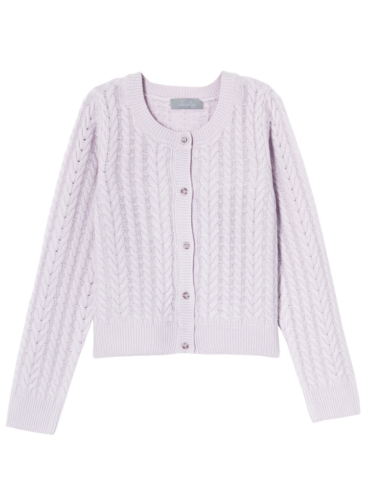 dazzlin カシミヤタッチケーブルカーディガン