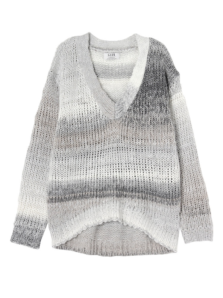 GYDA　グラデーションVネックニット