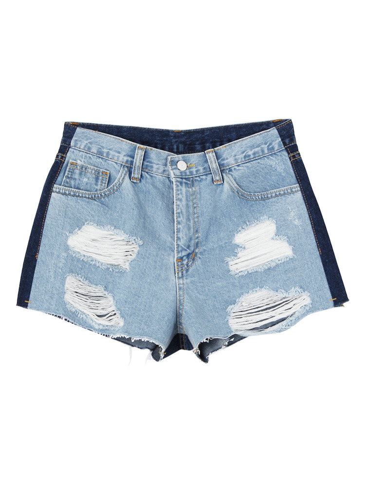 jouetie コントラストデニムショートパンツ