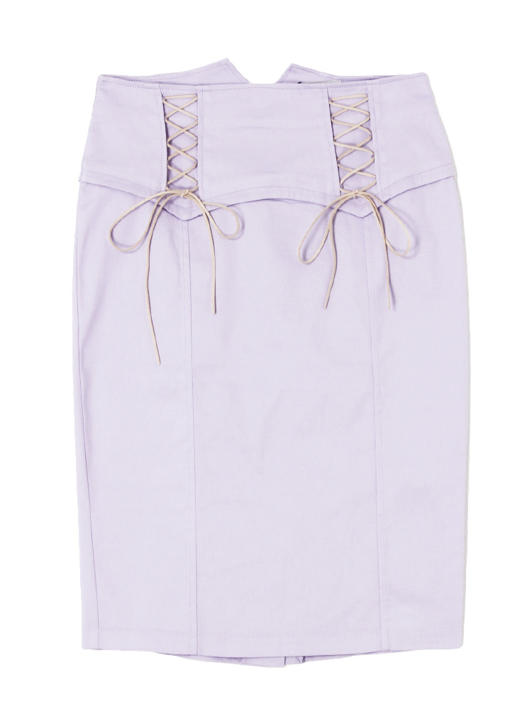 EATME レースアップペンシルスカート