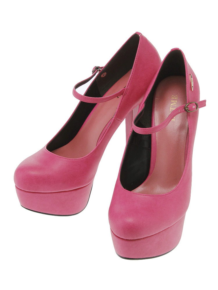 【50％OFF】EATME フェイクレザープラットフォームストラップパンプス