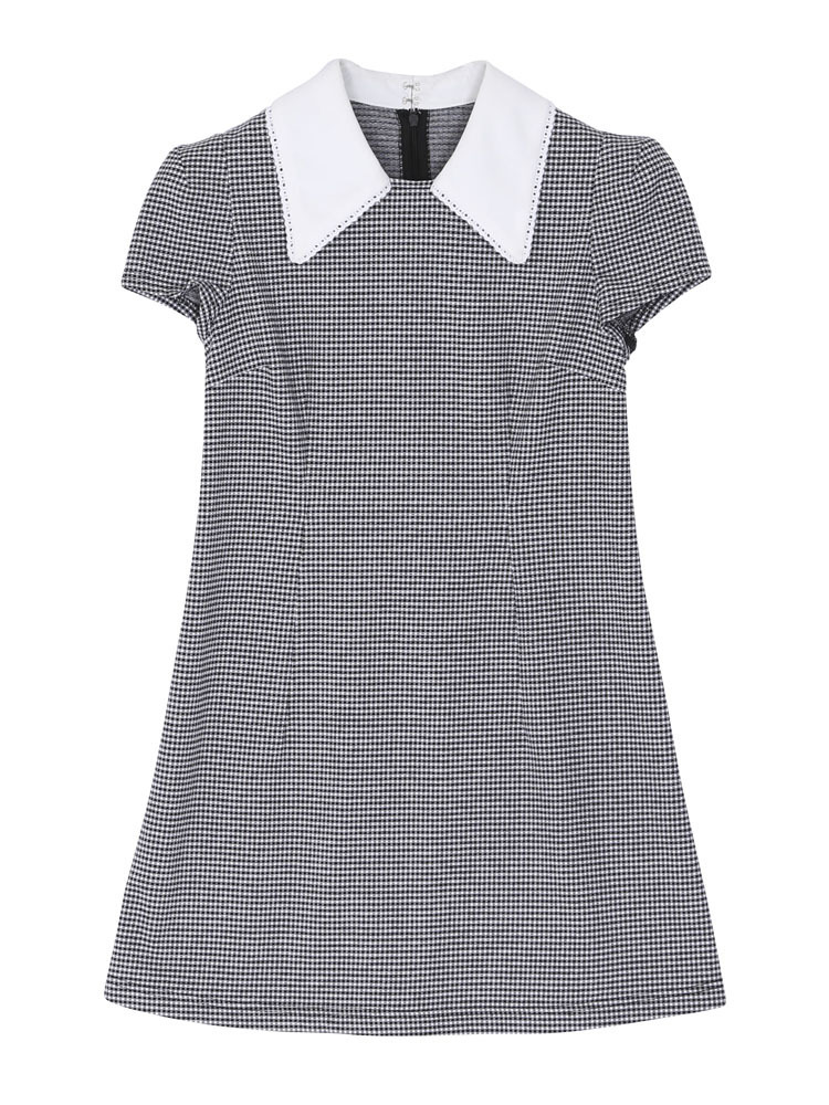 EATME バイカラー襟付ワンピース