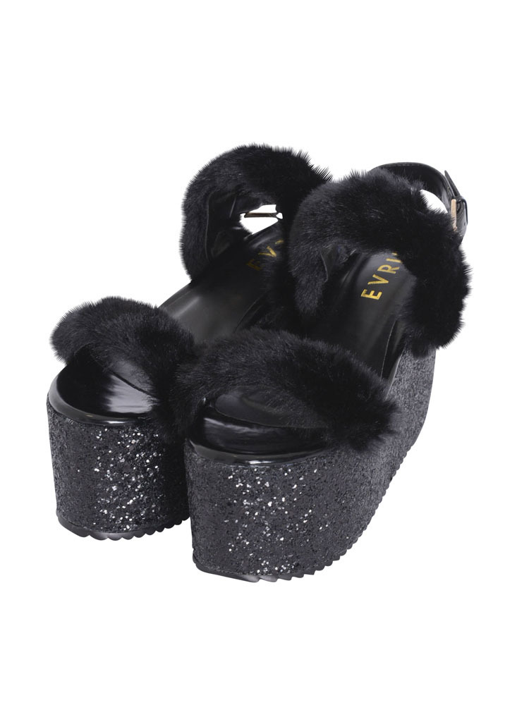 EVRIS グリッターサンダル